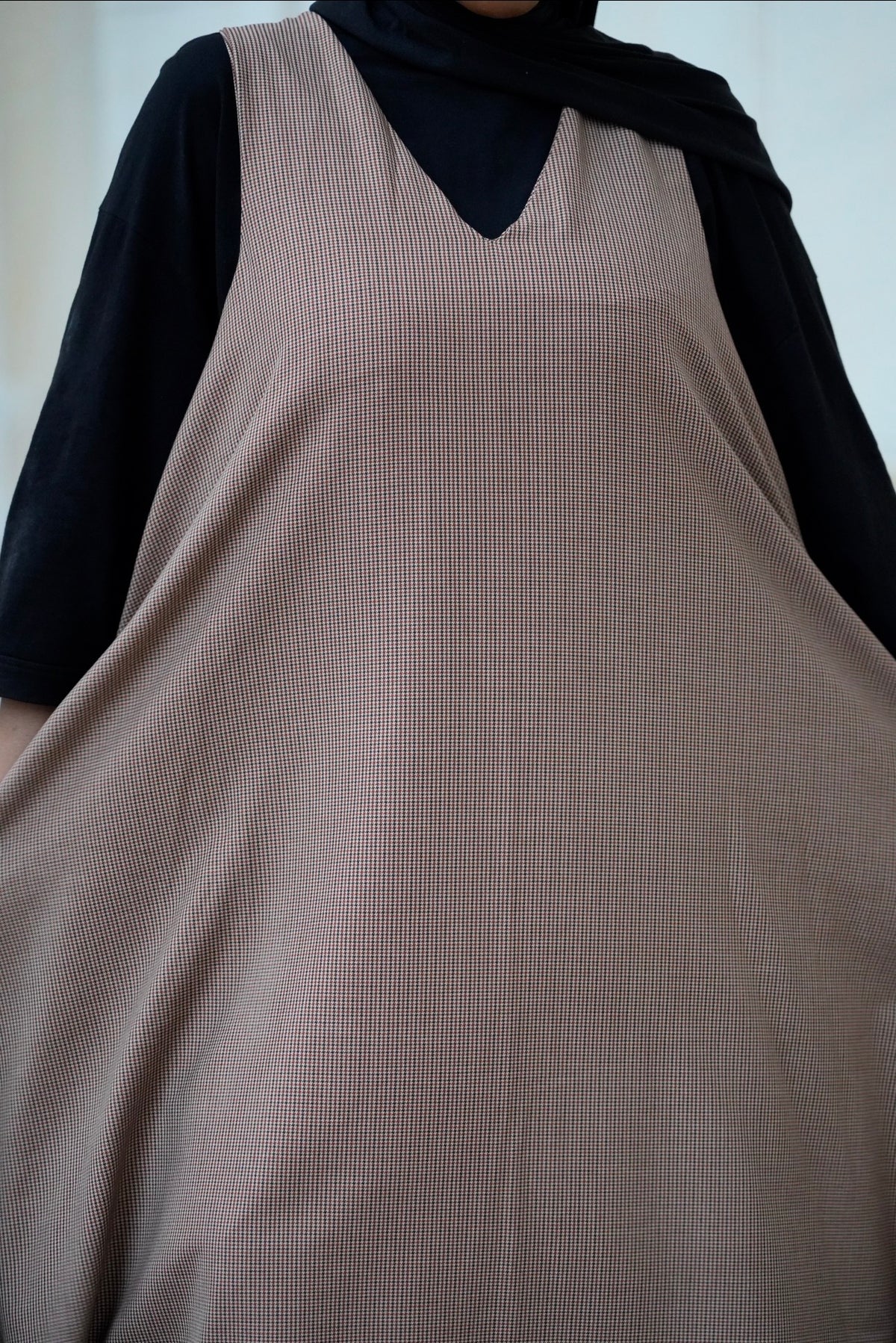 Robe sans manches à carreaux