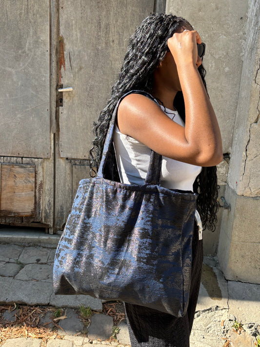 Tote Bag Signature - Bleu Nuit