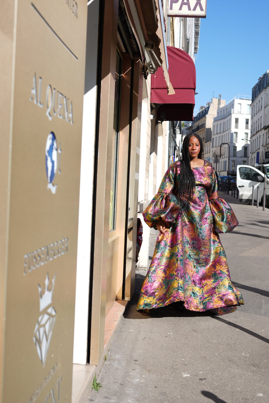 Robe Manche Bouffante - Brocard