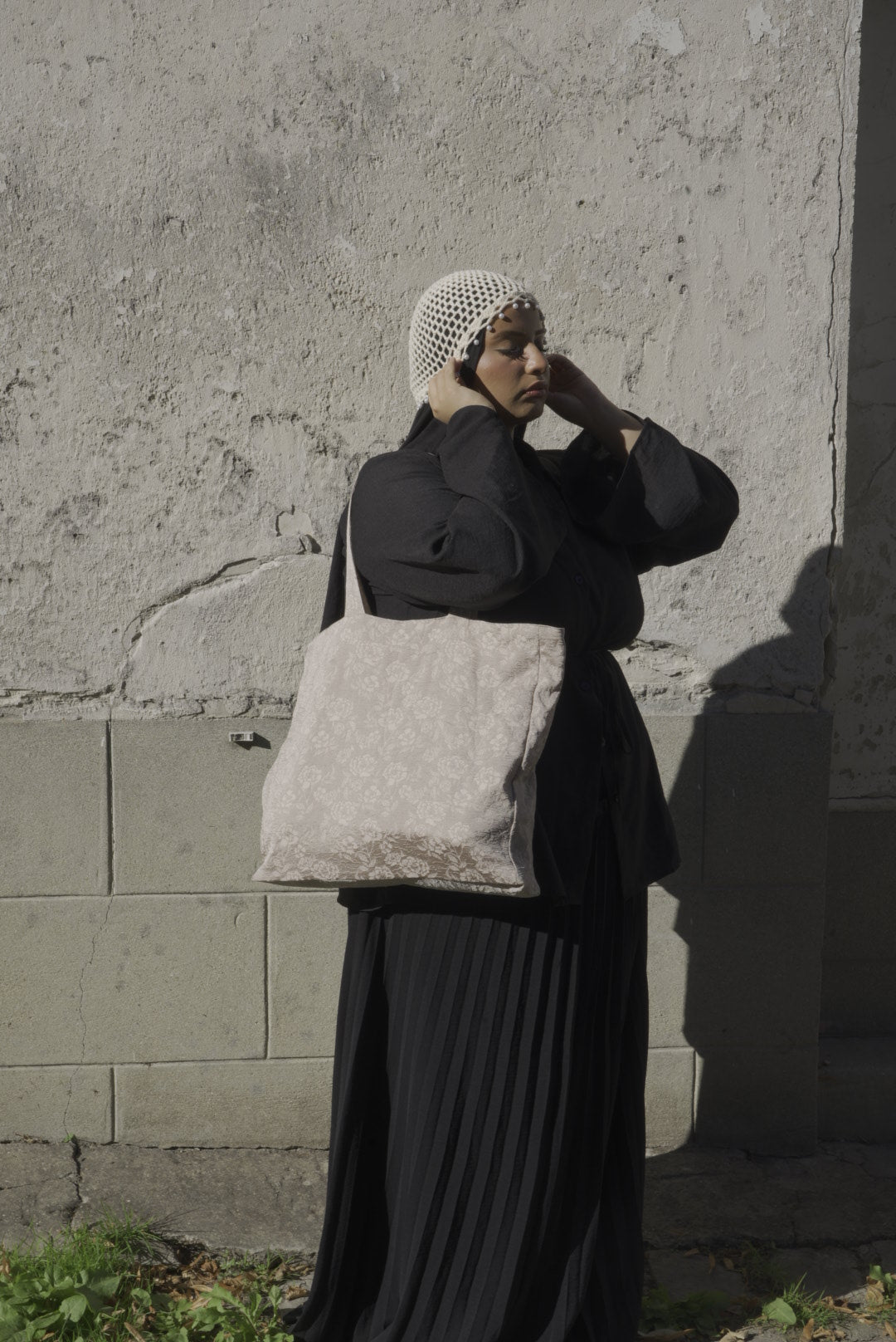 Tote Bag - brocard beige
