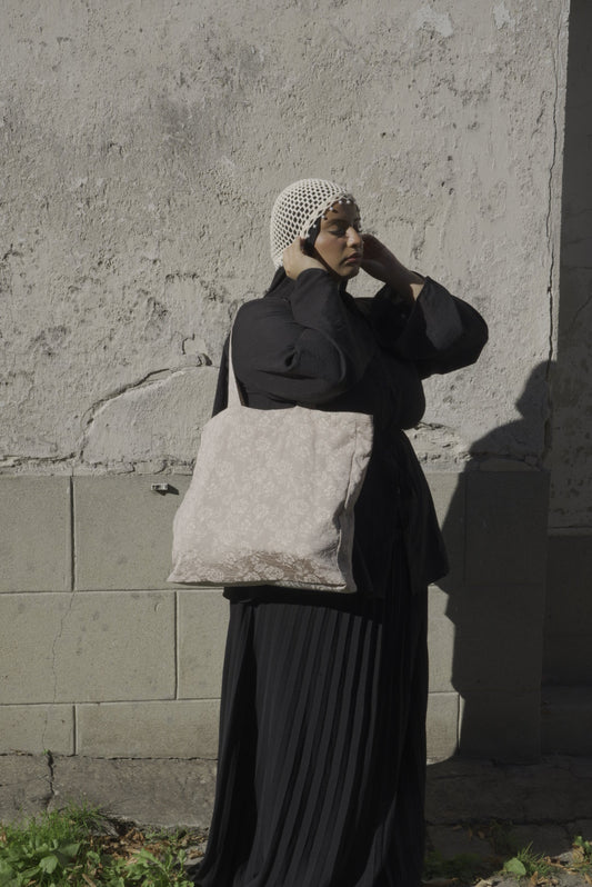Tote Bag - brocard beige